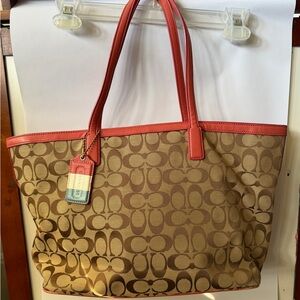 Coach Brown Signature Tote
